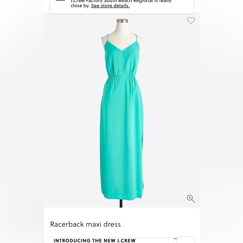 J. Crew Factory Turquoise Blue Maxi Dress